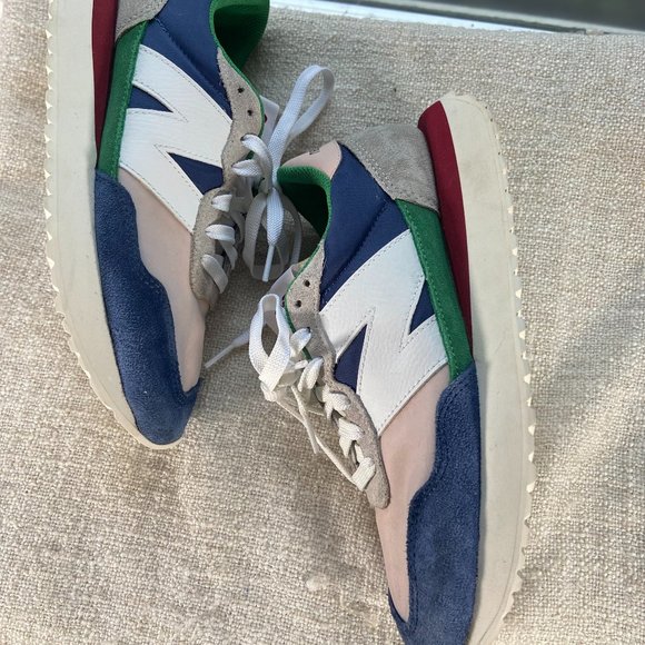 New Balance retro style 237 blue green and red suede lace-up sneakers, size 9.5 - Picture 5 of 8